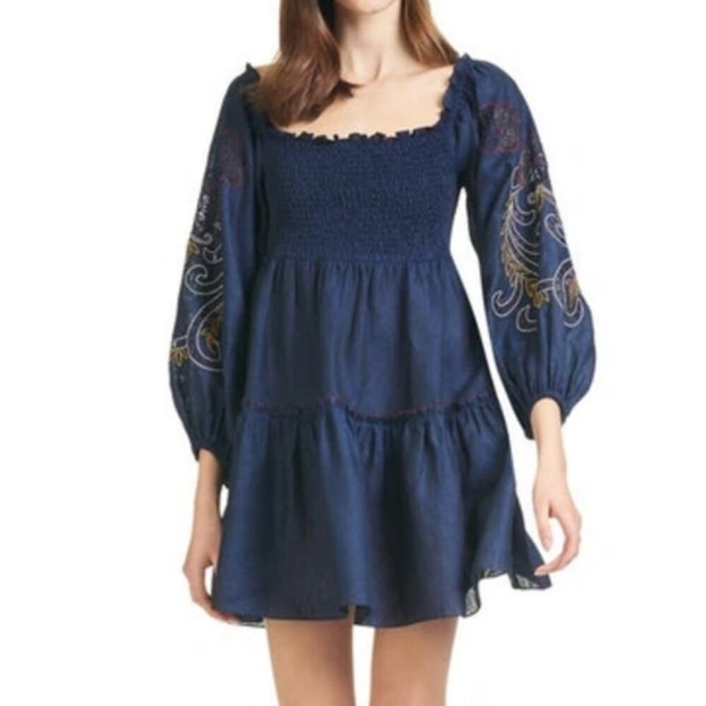 Sachin + Babi Navy Lola Mini Dress Size Large